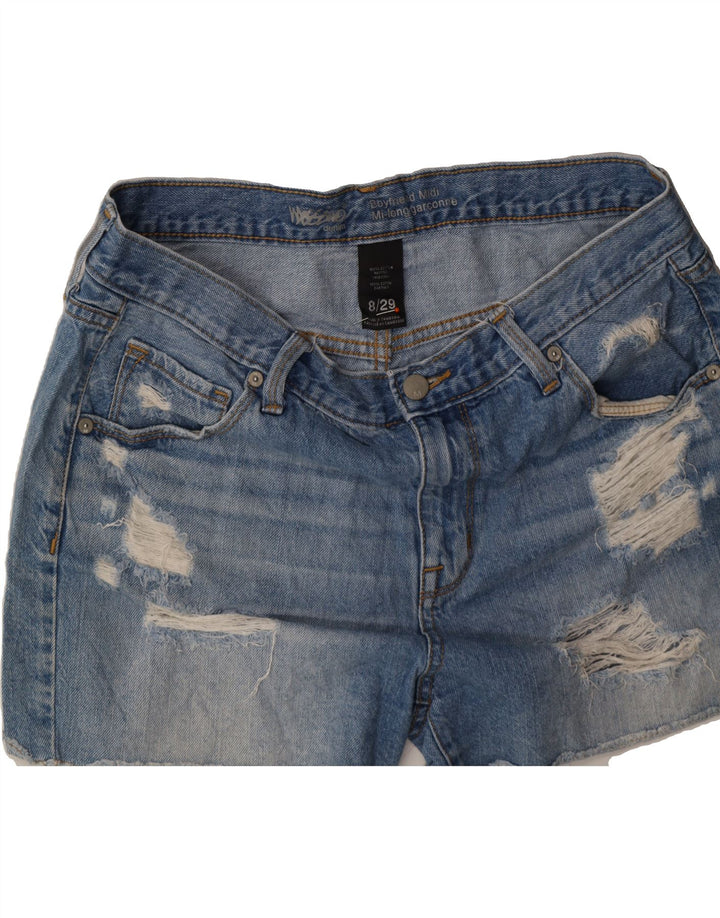 MOSSIMO Womens Boyfriend Distressed Denim Shorts US 8 Medium W32  Blue Vintage Mossimo and Second-Hand Mossimo from Messina Hembry 