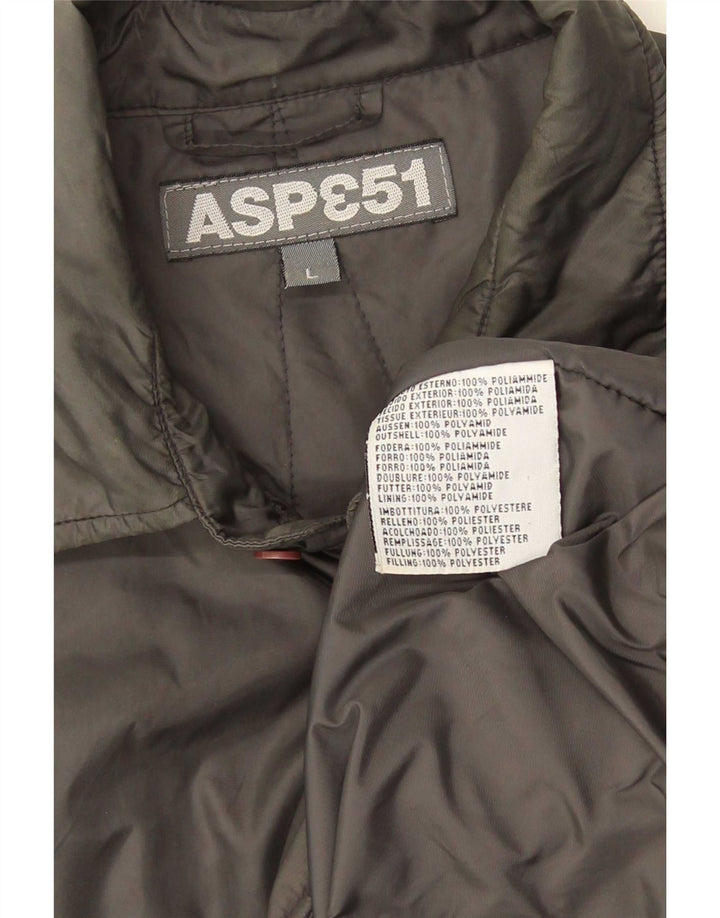 Aspesi Mens Utility Jacket UK 40 Large Grey Polyamide