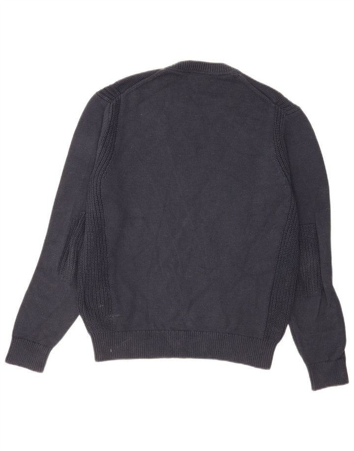 Hackett Mens Crew Neck Jumper Sweater Small Navy Blue Cotton