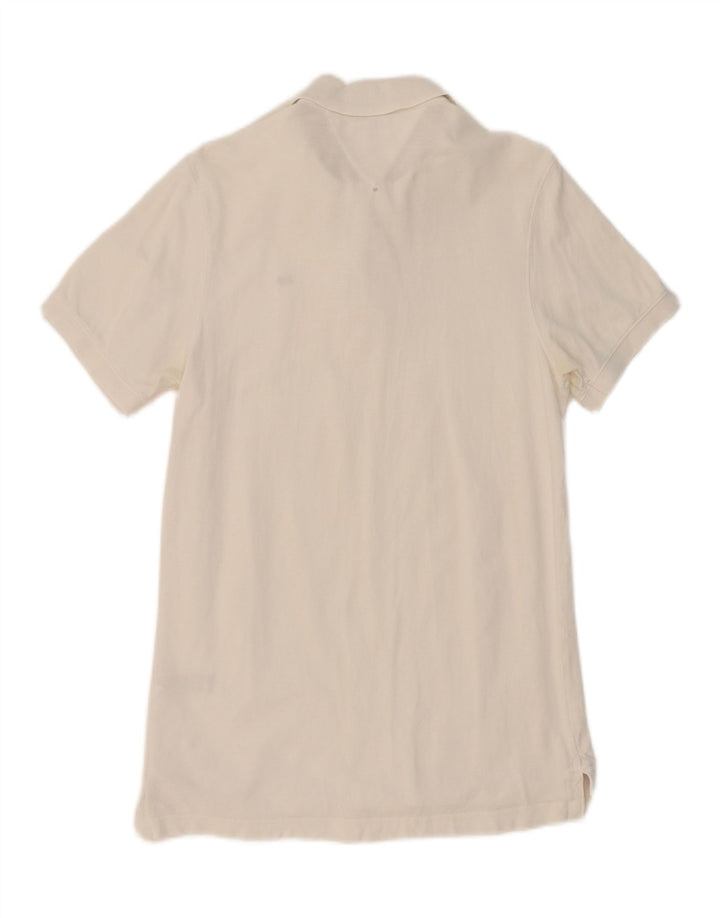 TOMMY HILFIGER Mens Polo Shirt Medium Off White Cotton Vintage Tommy Hilfiger and Second-Hand Tommy Hilfiger from Messina Hembry 