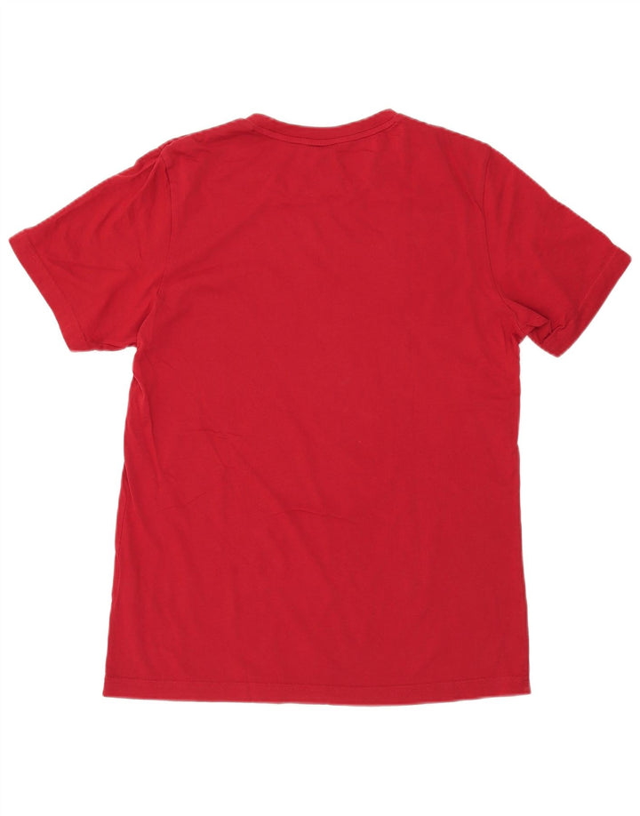 ADIDAS Mens Graphic T-Shirt Top Medium Red Cotton