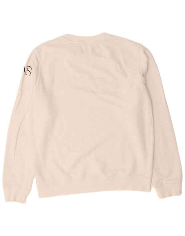 Calvin Klein Jeans Mens Graphic Sweatshirt Jumper Large White Cotton