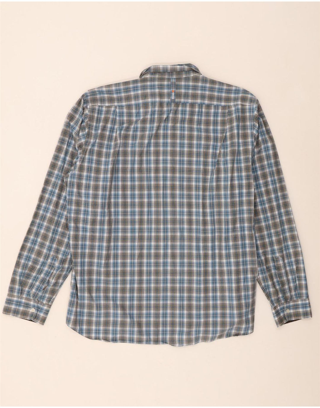 Hugo Boss Mens Shirt 2XL Blue Check Cotton