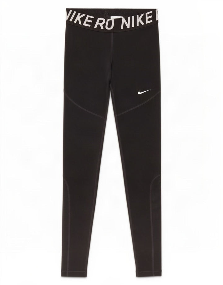 Nike Legging graphique Dri Fit pour femme UK 8 Small Noir Polyester