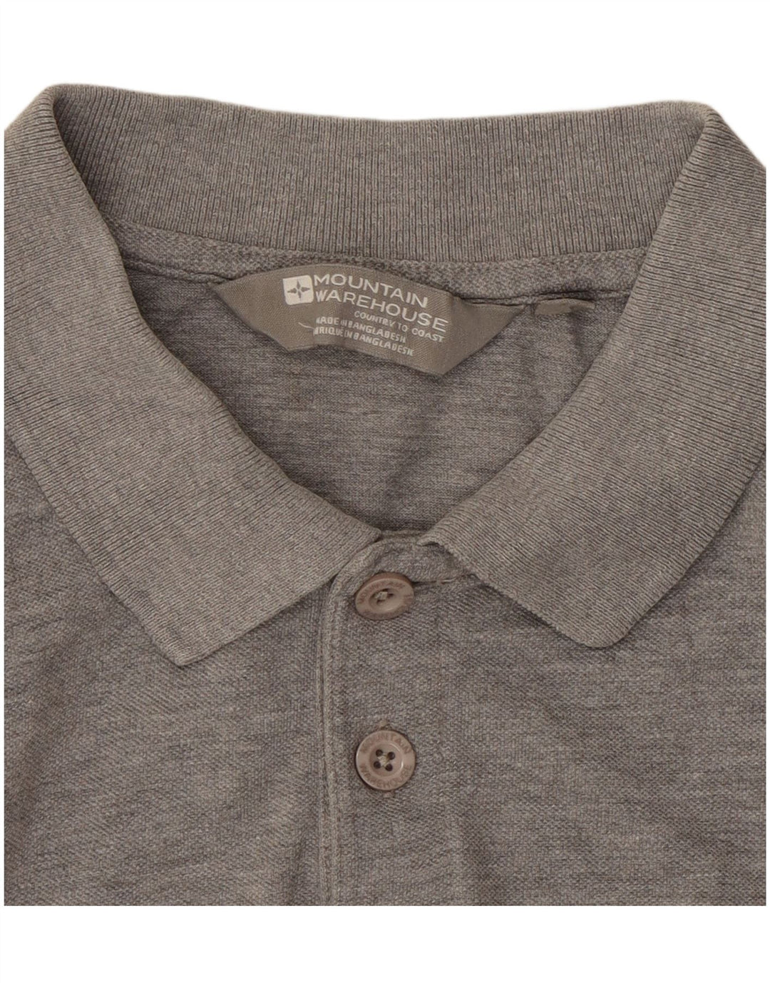 Mountain Warehouse Mens Loose Fit Polo Shirt Medium Grey Cotton