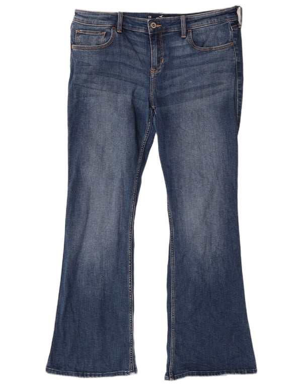 Hollister Womens Low Waist Bootcut Jeans US 12 Large W31 L31 Blue Cotton
