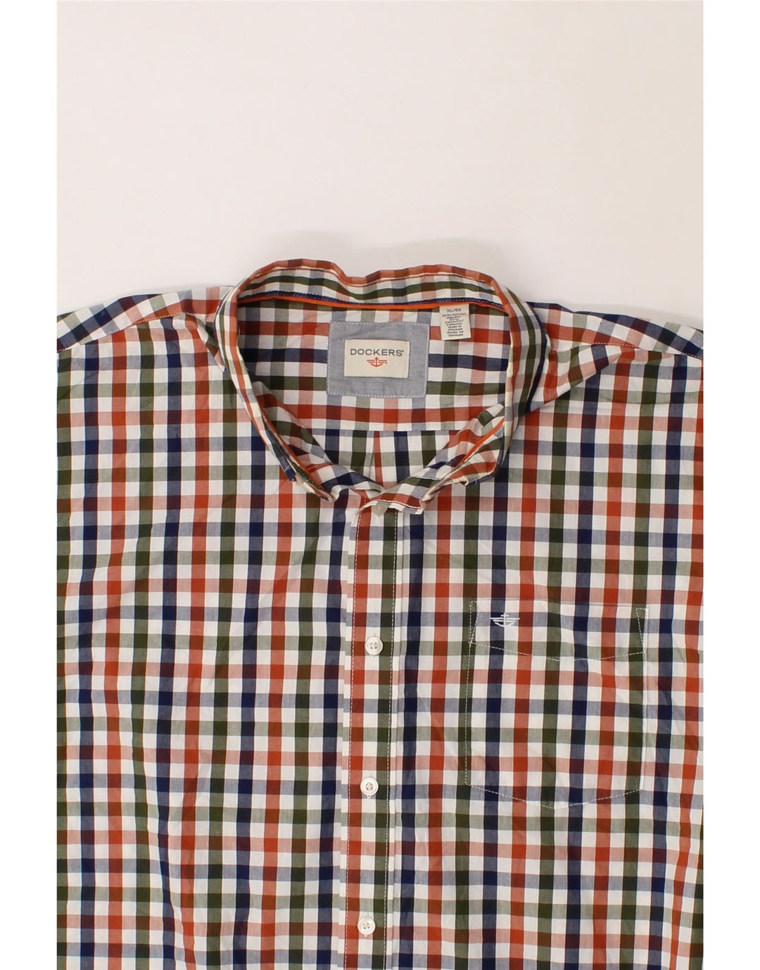 DOCKERS Mens Shirt XL Multicoloured Plaid Cotton Vintage Dockers and Second-Hand Dockers from Messina Hembry 