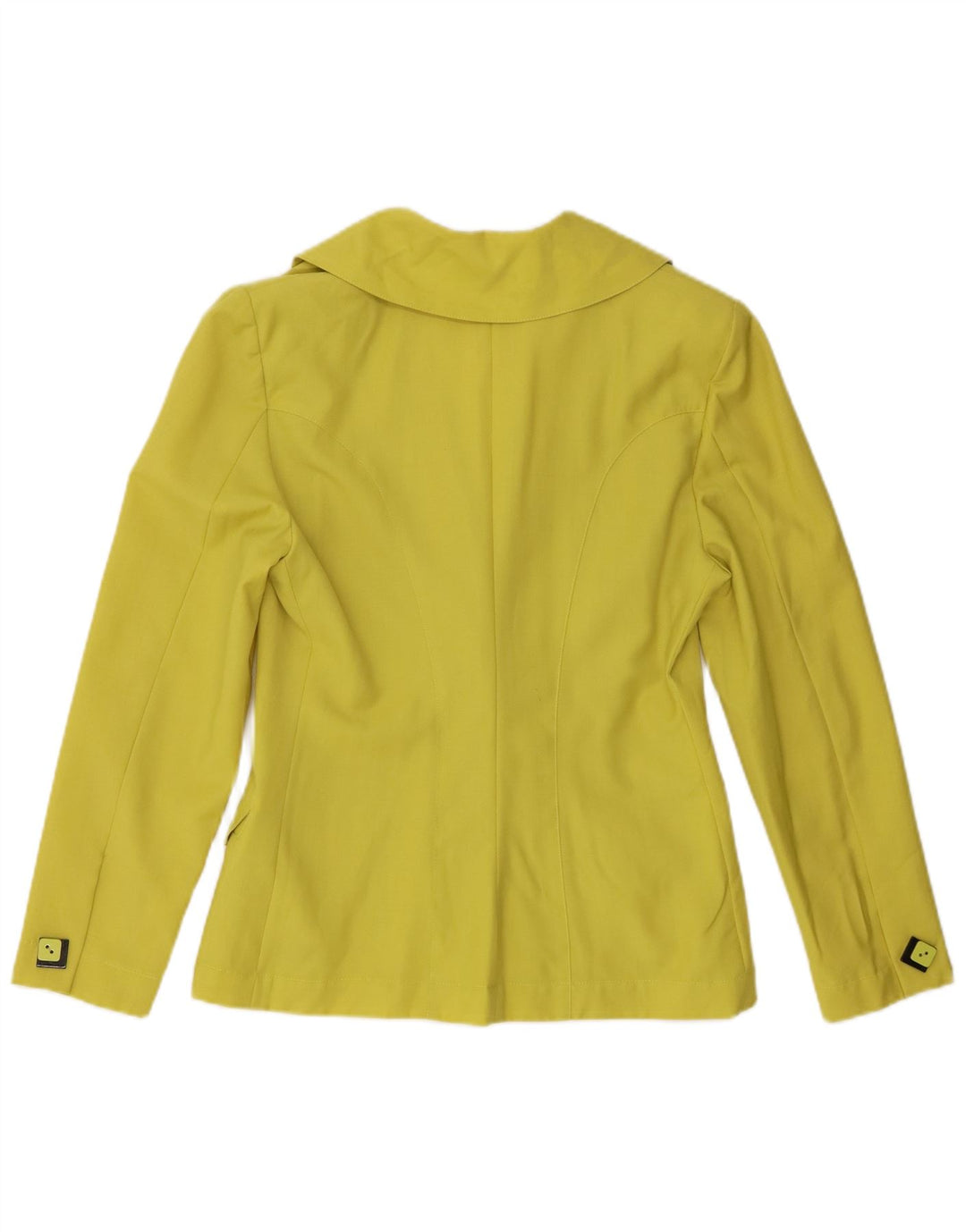 Carla G Womens 3 Button Blazer Jacket UK 10 Small Yellow