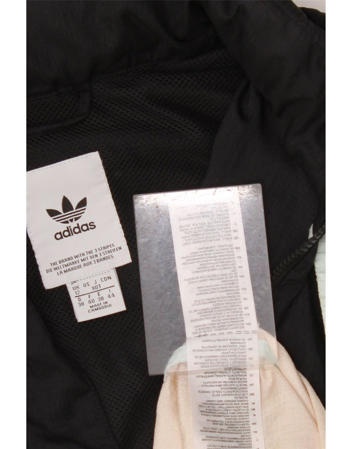 ADIDAS Womens Tracksuit Top Jacket UK 12 Medium Multicoloured Colourblock