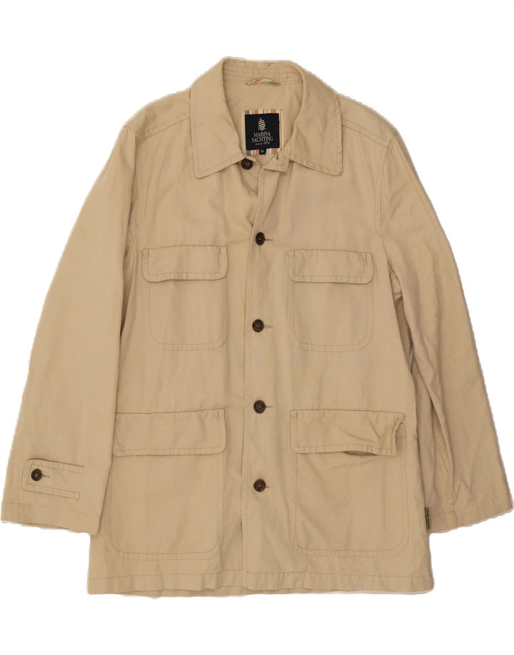 MARINA YACHTING Mens Utility Jacket IT 54 2XL Beige Vintage Marina Yachting and Second-Hand Marina Yachting from Messina Hembry 