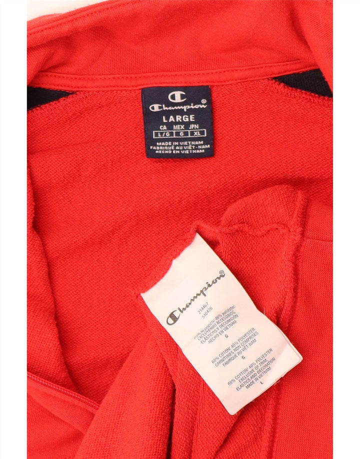 Champion Træningsdragt til mænd Topjakke Stor Rød Colourblock Polyester