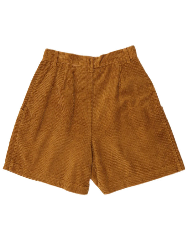 vintage Femmes Taille Haute Pegged Corduroy Shorts W27 Petit Brun