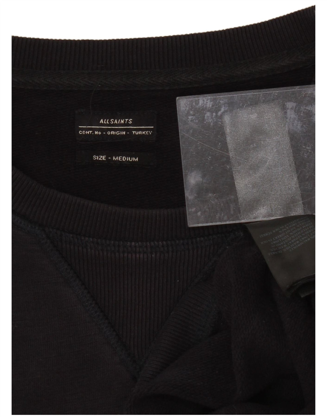 ALL SAINTS Mens Sweatshirt Jumper Medium Black Cotton
