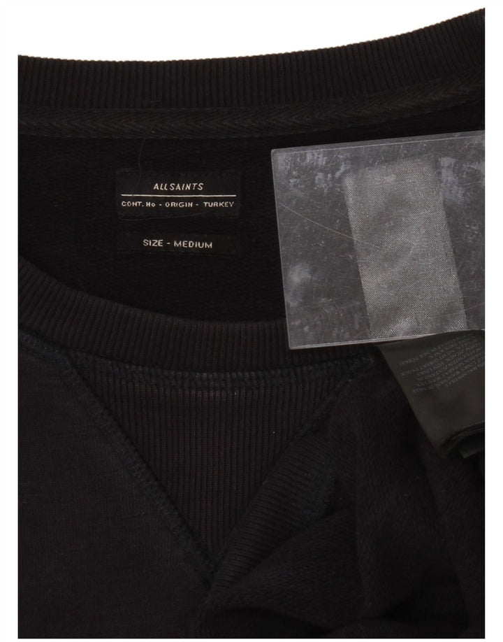 ALL SAINTS Mens Sweatshirt Jumper Medium Black Cotton