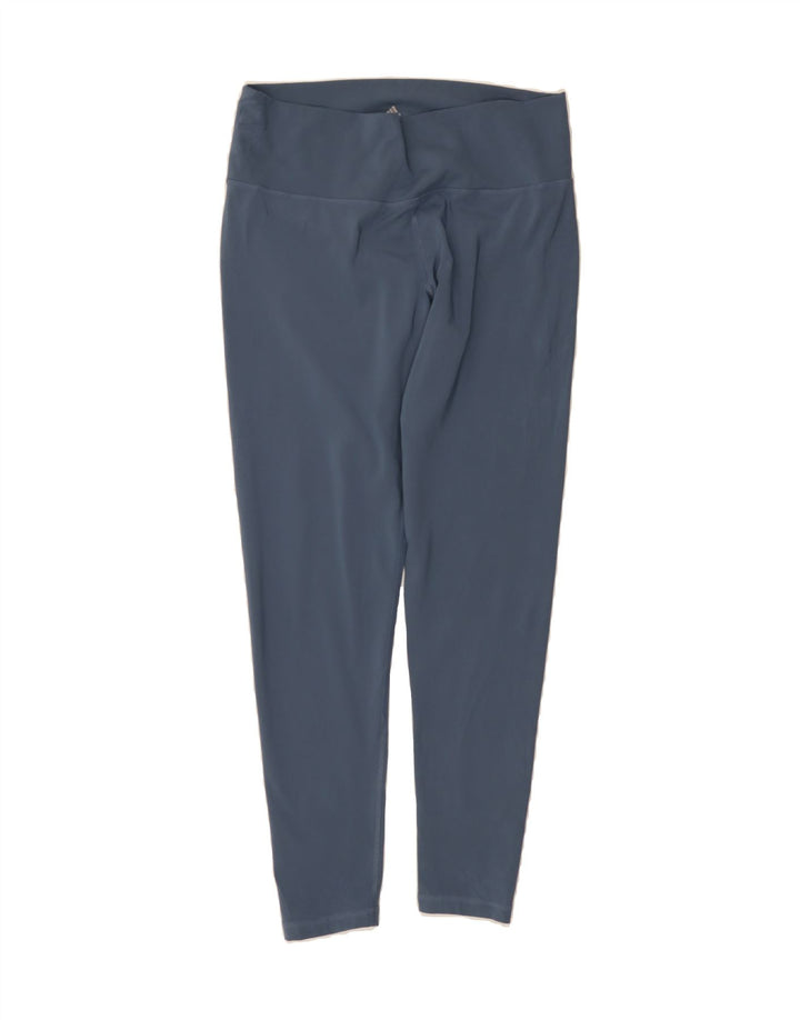 ADIDAS Womens Leggings UK 14 Large  Blue Polyester Vintage Adidas and Second-Hand Adidas from Messina Hembry 