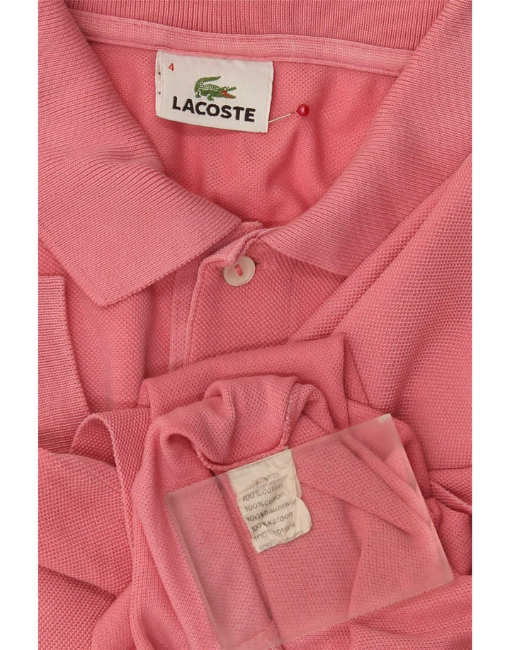 Lacoste Herren-Poloshirt, Größe 4, mittelrosa, Baumwolle