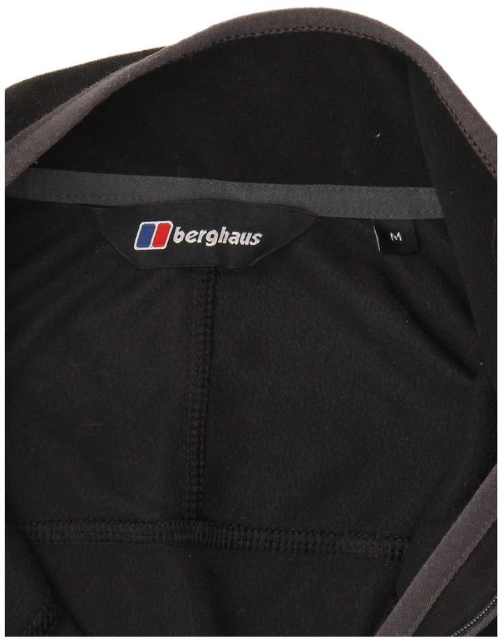 Berghaus Mens Zip Neck Fleece Jumper Medium Black