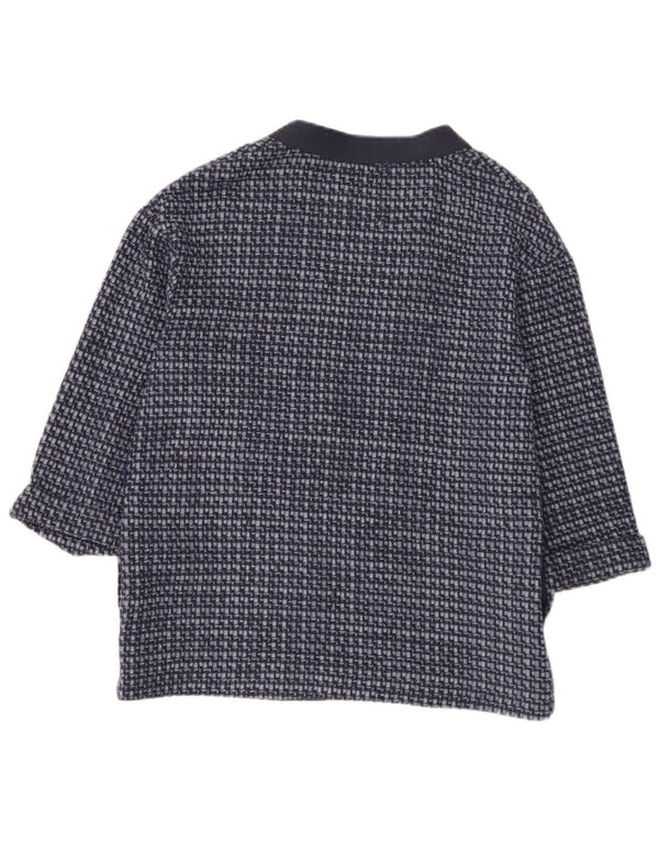 Marks & Spencer Womens 3/4 Sleeve Cardigan Sweater UK 10 Small Blue