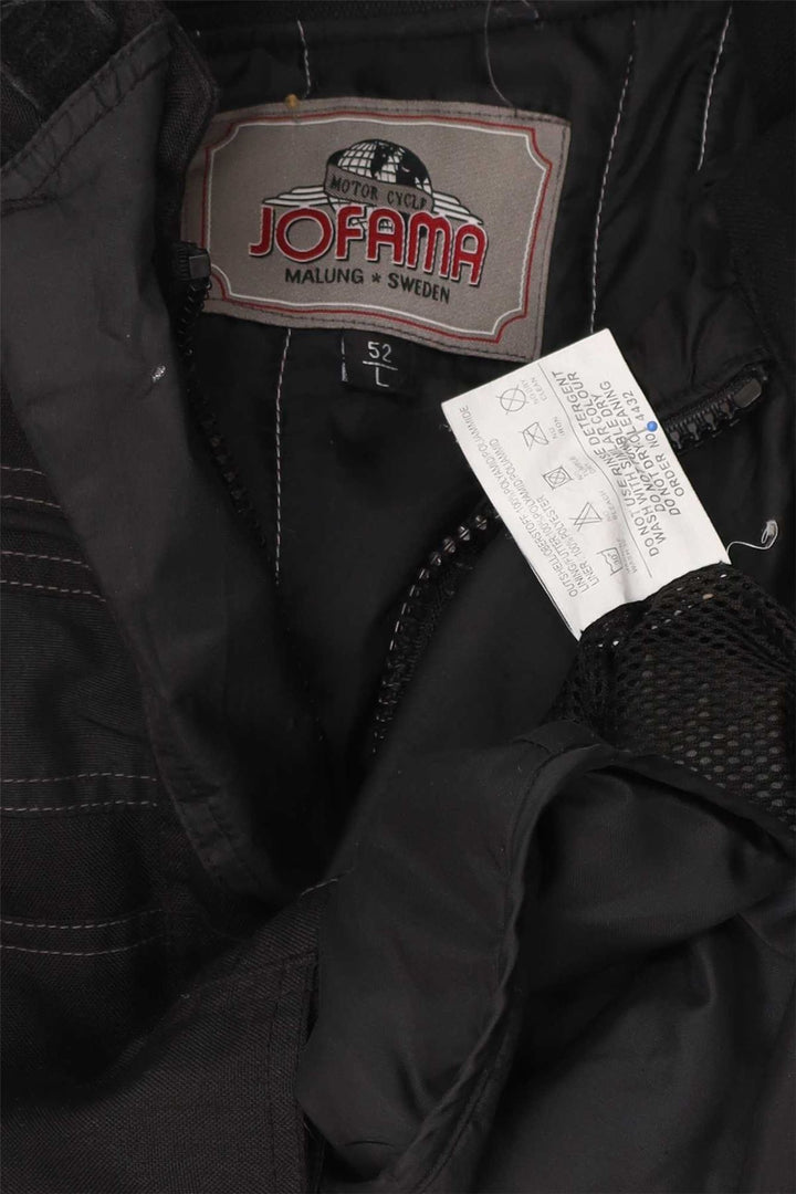 JOFAMA Mens Racer Jacket EU 52  Large Black Polyester