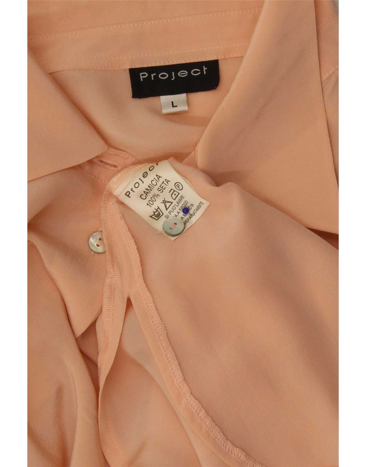 Project Womens Shirt Blouse UK 16 Large Pink Silk