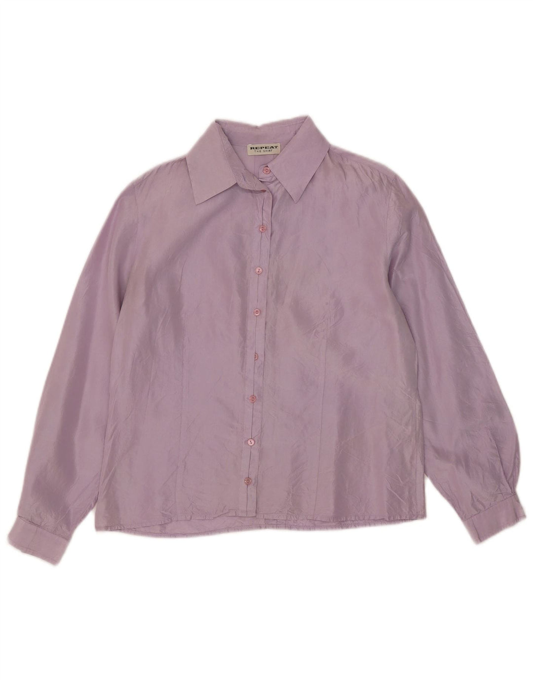 Repeat Womens Shirt Blouse EU 38 Medium Purple Silk