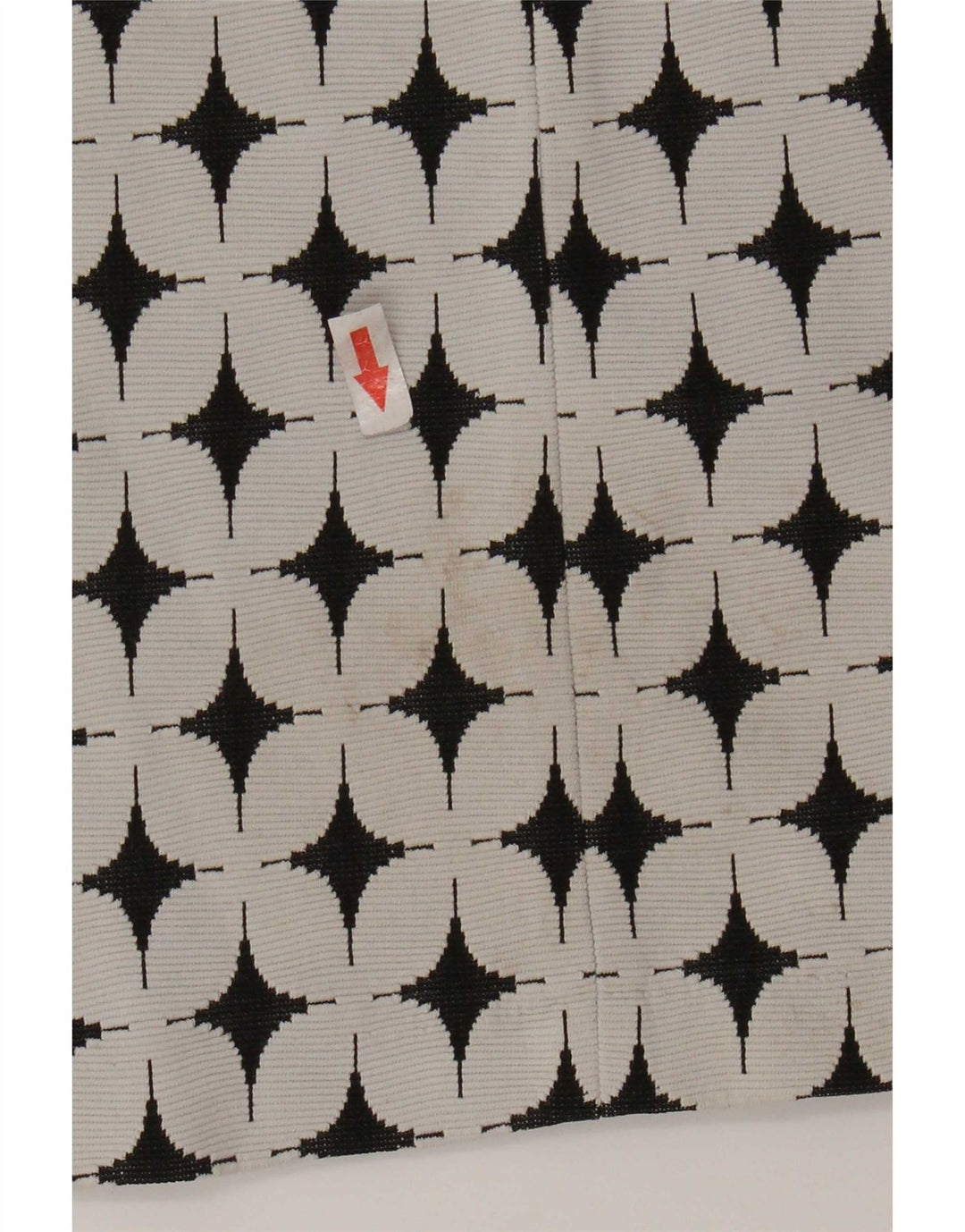 Zara Robe trapèze à motif abstrait pour femme UK 12 en coton blanc moyen