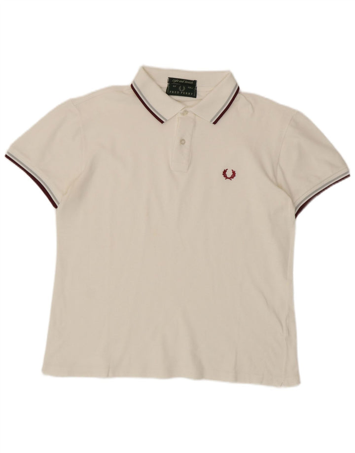 Polo da uomo Fred Perry bianca media