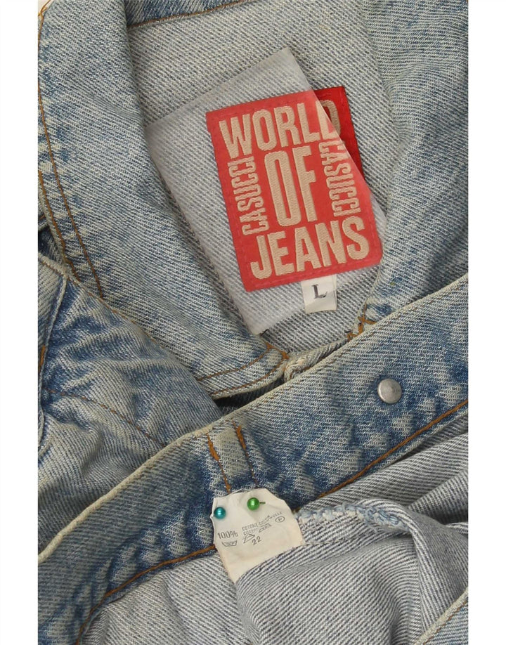 Casucci Giacca in denim da uomo UK 40 Large Blu Cotone