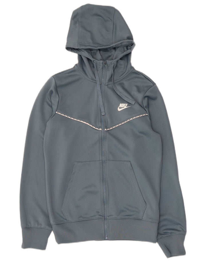 Nike Mens Zip Hoodie Sweater XS Grey Polyester