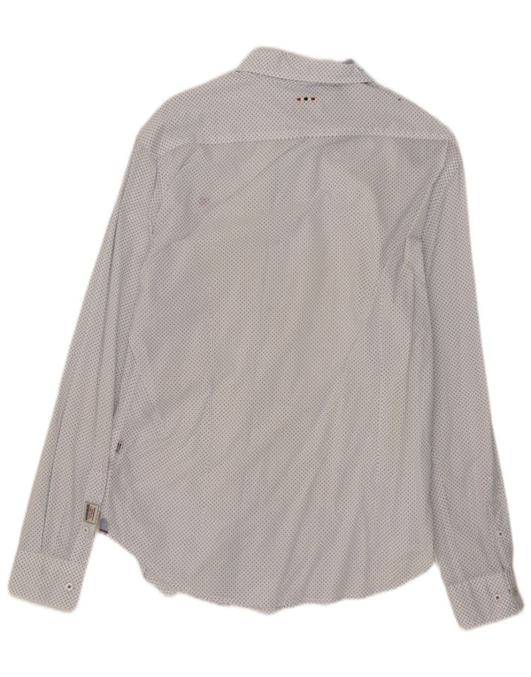 Napapijri Herre Slim Fit skjorte Medium hvid plettet