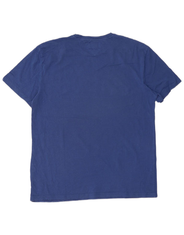 Tommy Hilfiger Mens Regular Fit grafikus póló felső XL kék pamut