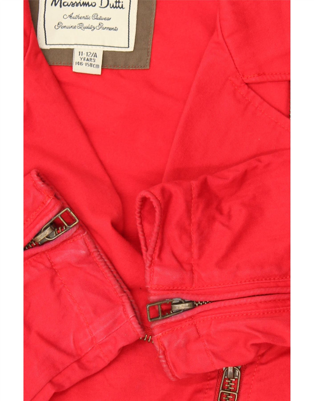 MASSIMO DUTTI Girls Biker Jacket 11-12 Years Red Cotton Vintage Massimo Dutti and Second-Hand Massimo Dutti from Messina Hembry 