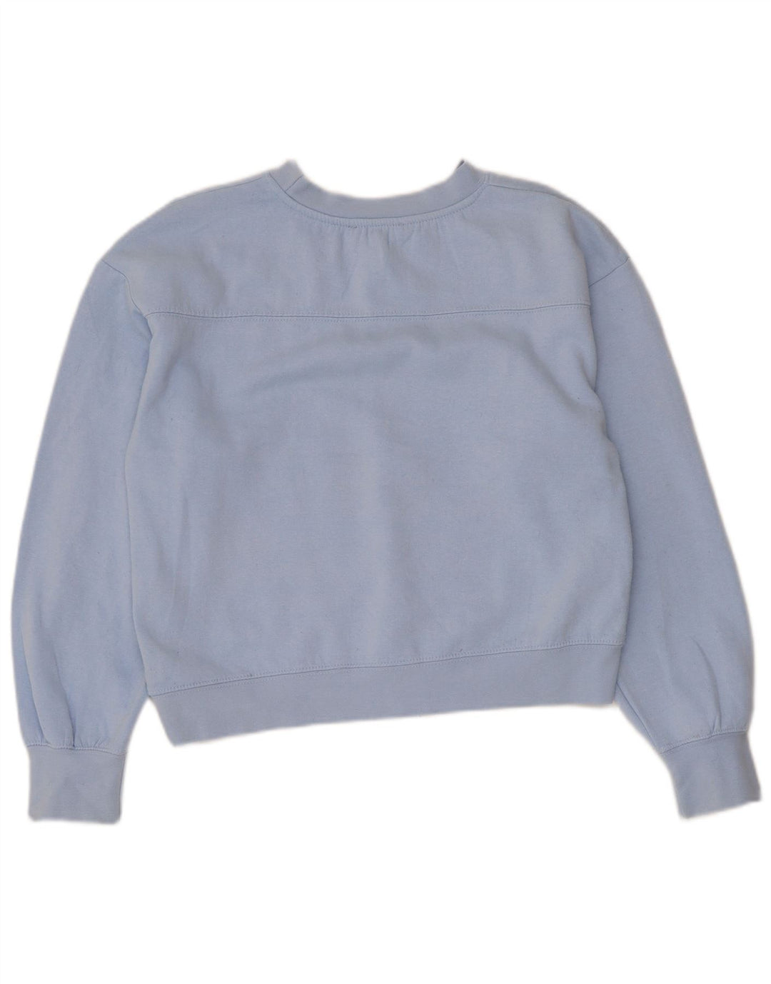 Zara Womens Crop Sweatshirt Jumper UK 10 Small Blue Polyester