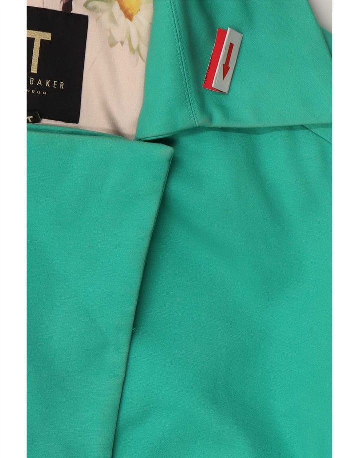 Trench da donna Ted Baker taglia 2 piccolo in cotone verde