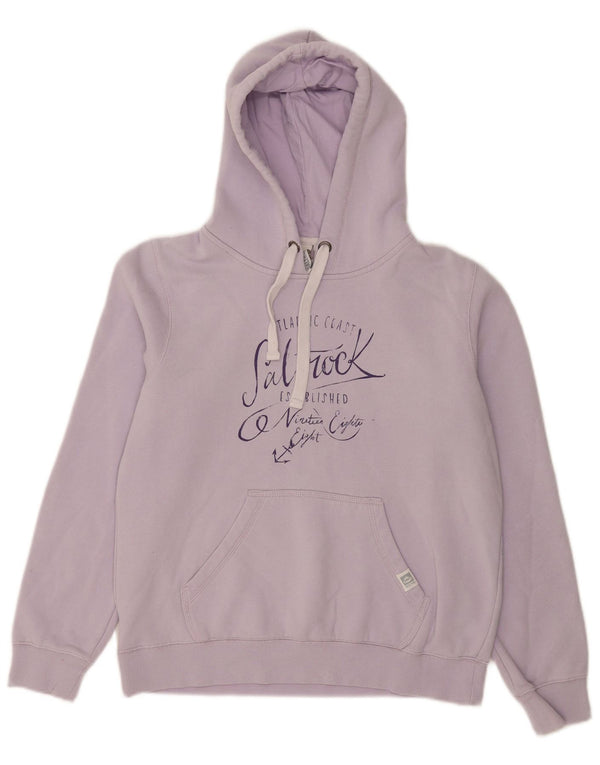Saltrock Felpa con cappuccio da donna con vestibilità rilassata grafica UK 12 Viola medio