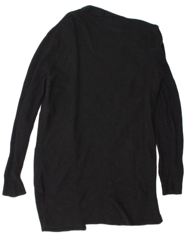 Maglione cardigan aperto lungo da donna Marks & Spencer UK 8 piccolo nero