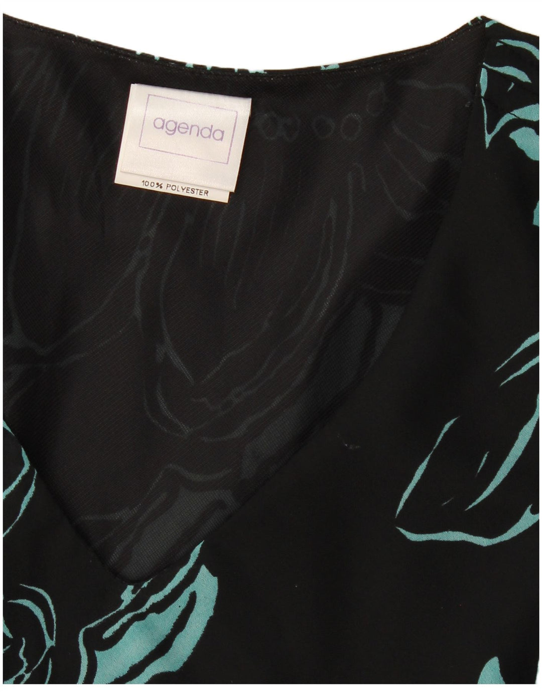 Agenda Womens Maxi Dress UK 14 Medium Black Floral Polyester