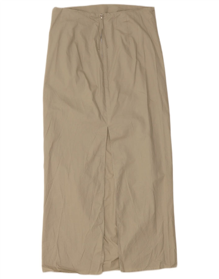 Zara Womens Maxi Skirt Medium W28 Green Cotton