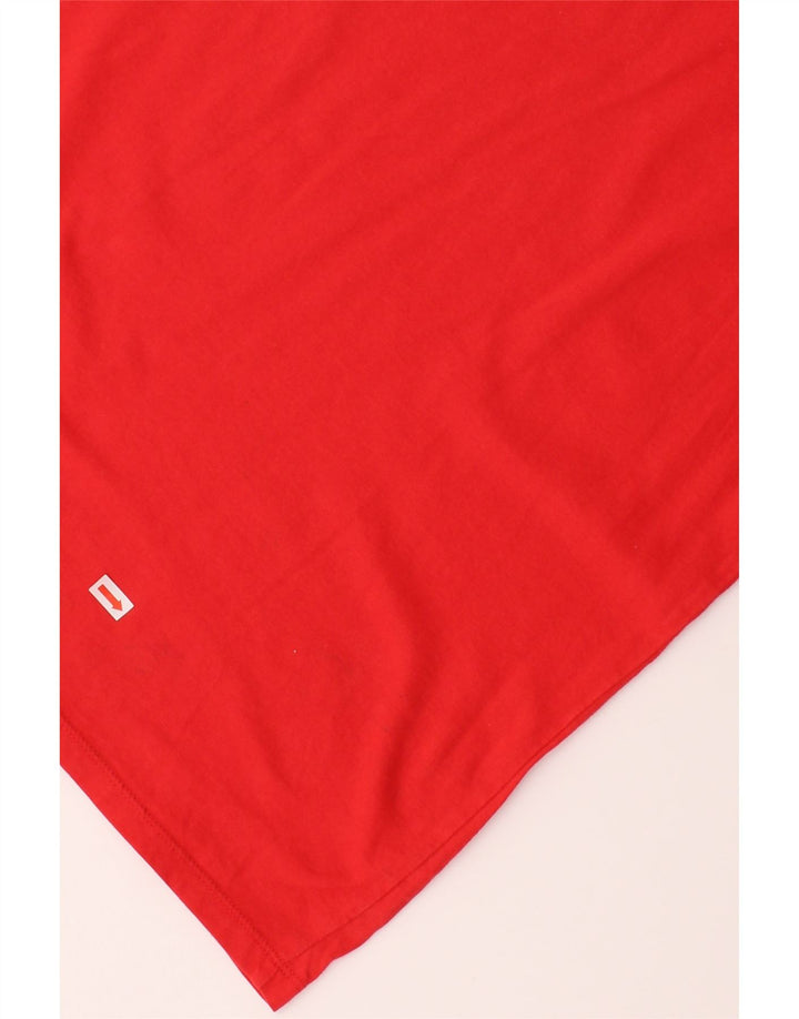 LEVI'S Womens Graphic T-Shirt Top UK 12 Medium Red Vintage Levi's and Second-Hand Levi's from Messina Hembry 