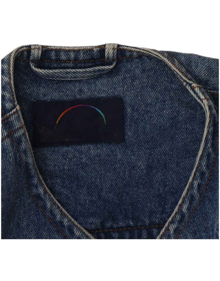 Giacca in denim da donna Bogner Graphic Crop UK 14 Blu medio anni '90