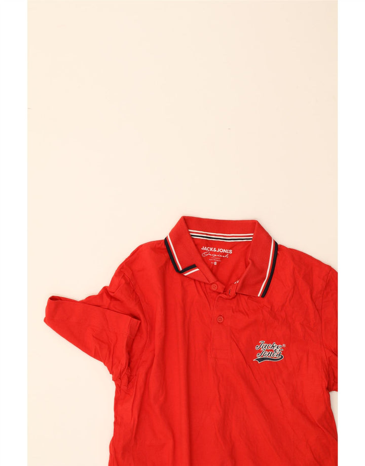 JACK & JONES Mens Polo Shirt Small Red Cotton Vintage Jack & Jones and Second-Hand Jack & Jones from Messina Hembry 