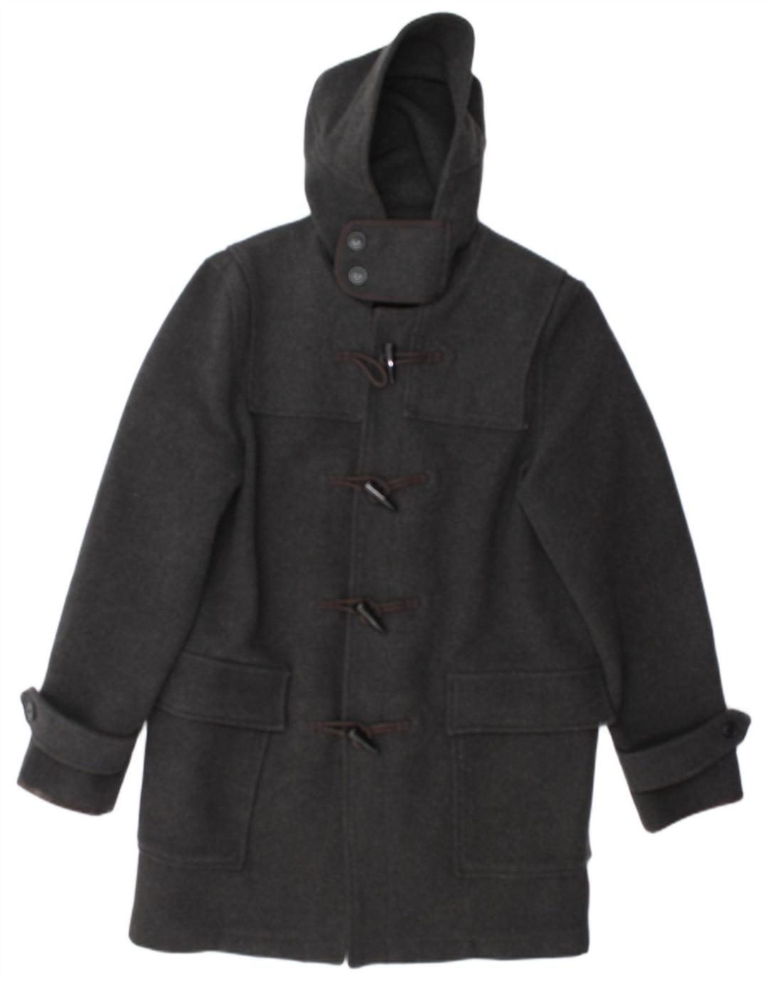 TOPMAN Ανδρικό παλτό Duffle με κουκούλα UK 38 Medium Grey