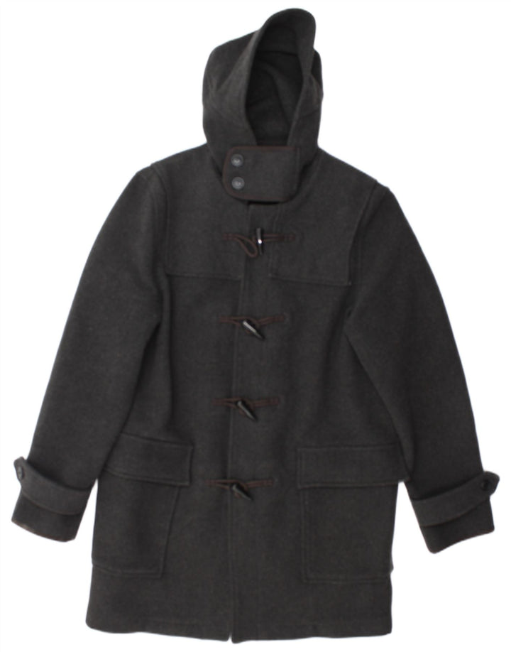 TOPMAN Ανδρικό παλτό Duffle με κουκούλα UK 38 Medium Grey