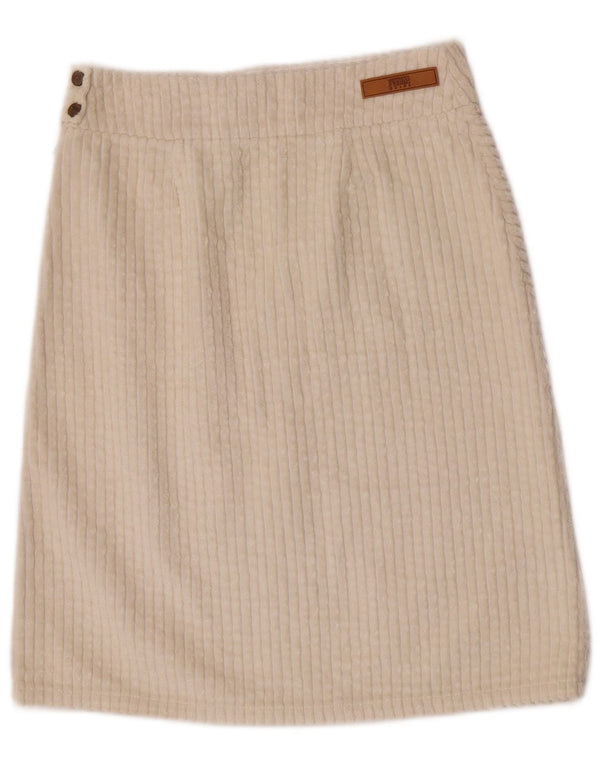 Gianfranco Ferre Womens Corduroy Skirt W30 Medium Off White