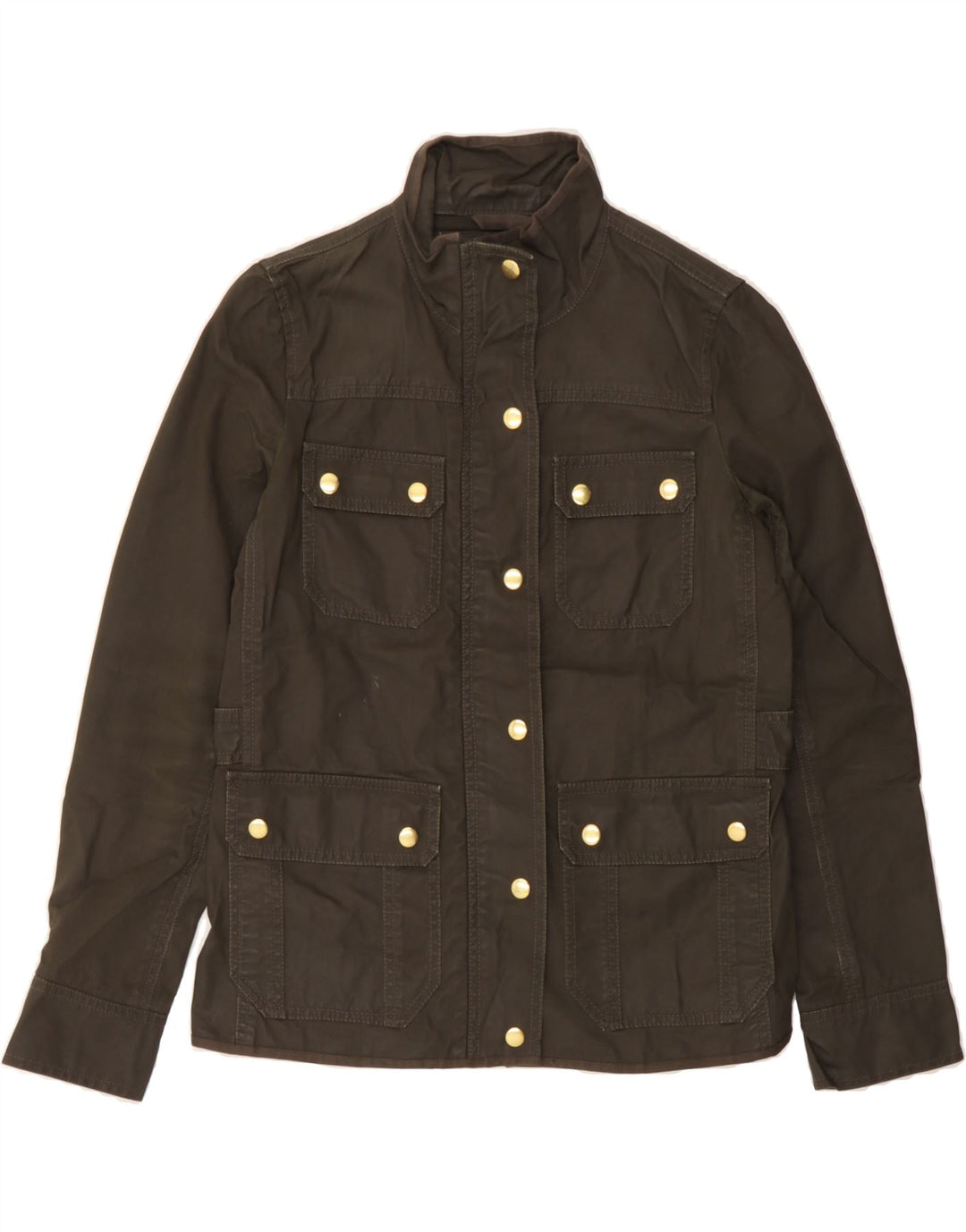 J. CREW Womens Oversized Utility Jacket UK 6 XS Brown Cotton Vintage J. Crew and Second-Hand J. Crew from Messina Hembry 