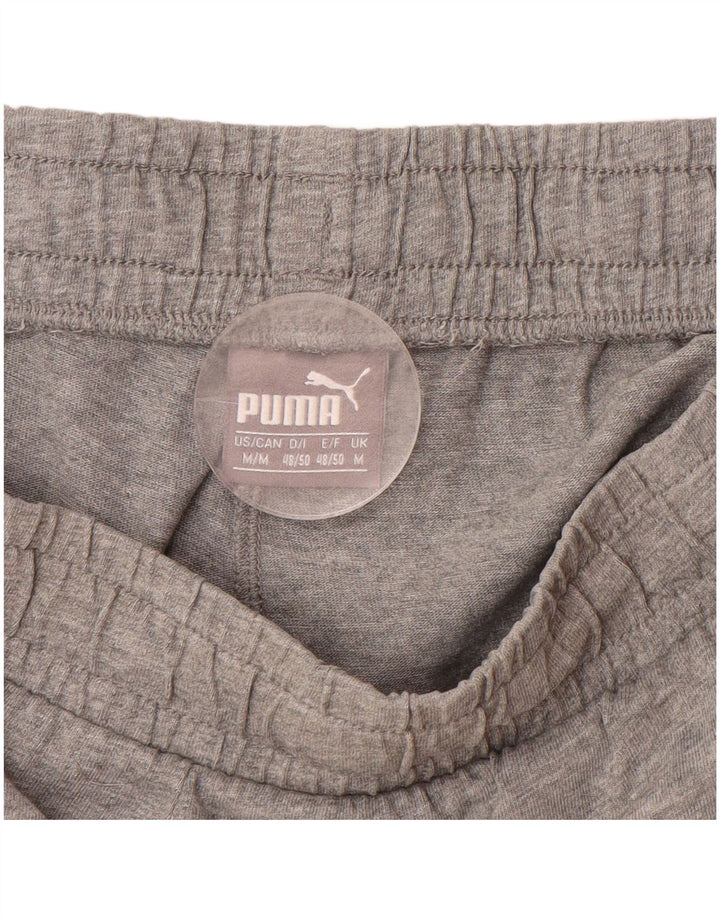 PUMA Mens Graphic Sport Shorts Medium  Grey Cotton