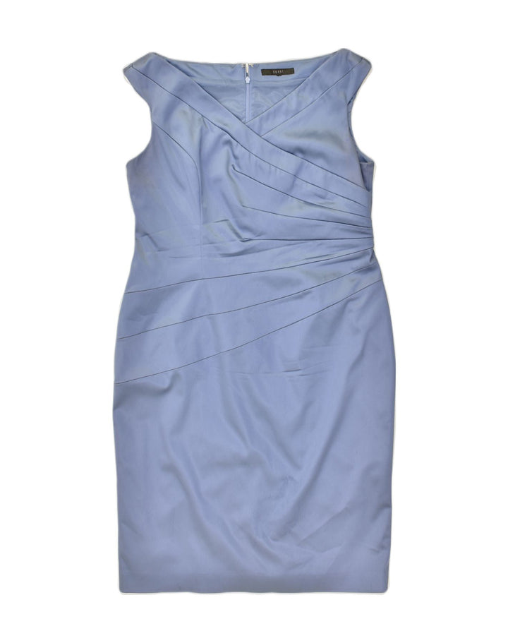 COAST Womens Sheath Dress UK 4 XS Blue Acetate | Vintage Coast | Thrift | Second-Hand Coast | Used Clothing | Messina Hembry 