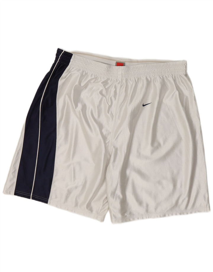 Pantaloncini sportivi da uomo Nike 3XL Poliestere color block bianco