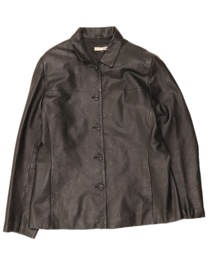 DPL Chaqueta de cuero para mujer UK 12 Medium Black
