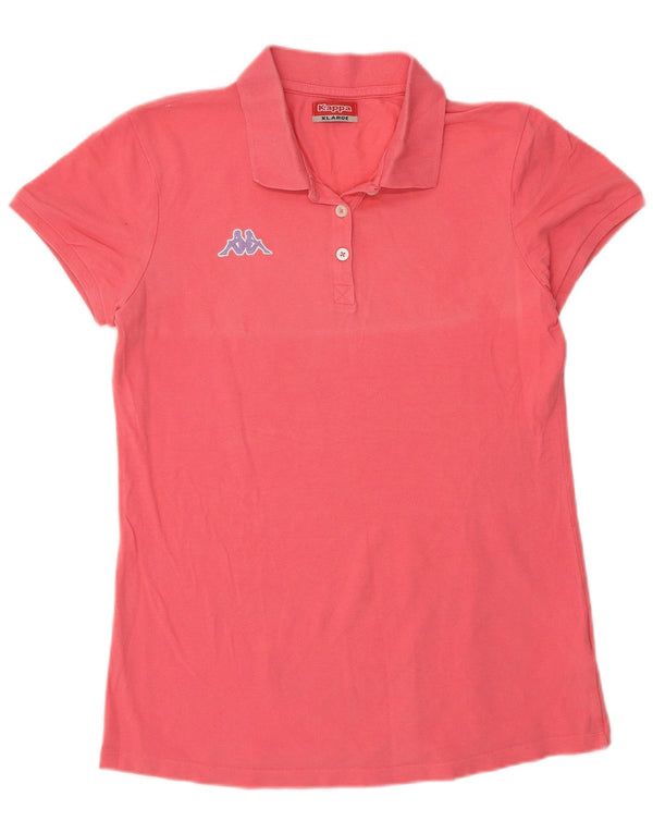 Polo Kappa da donna UK 18 XL cotone rosa